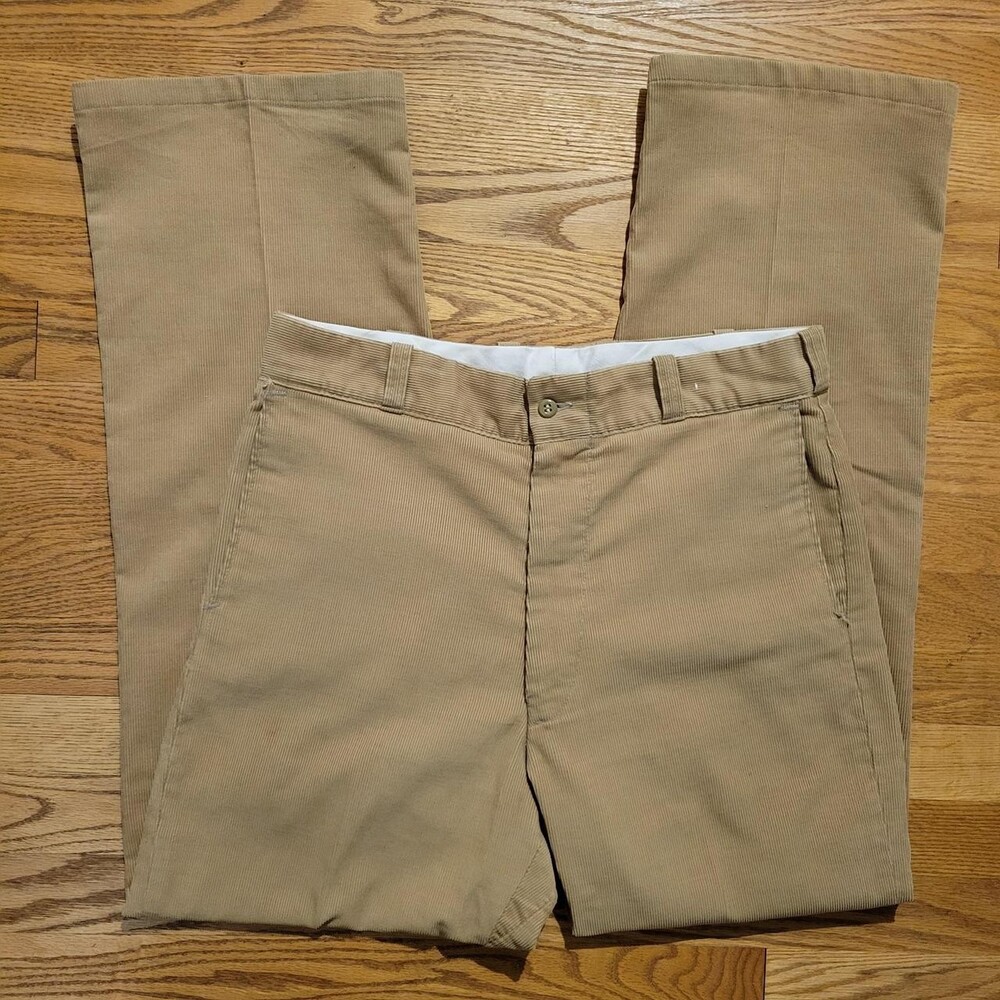 Sears Perma-Prest Tan Corduroy Pants